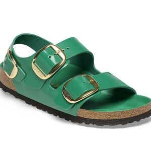 BIRKENSTOCK GREEN Milano Big Buckle woman’s shoes